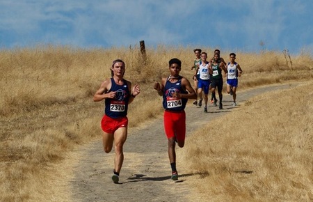 Patrick Lynch and Johnny Vargas control the pace at Hidden Valley Park in Martinez, CA